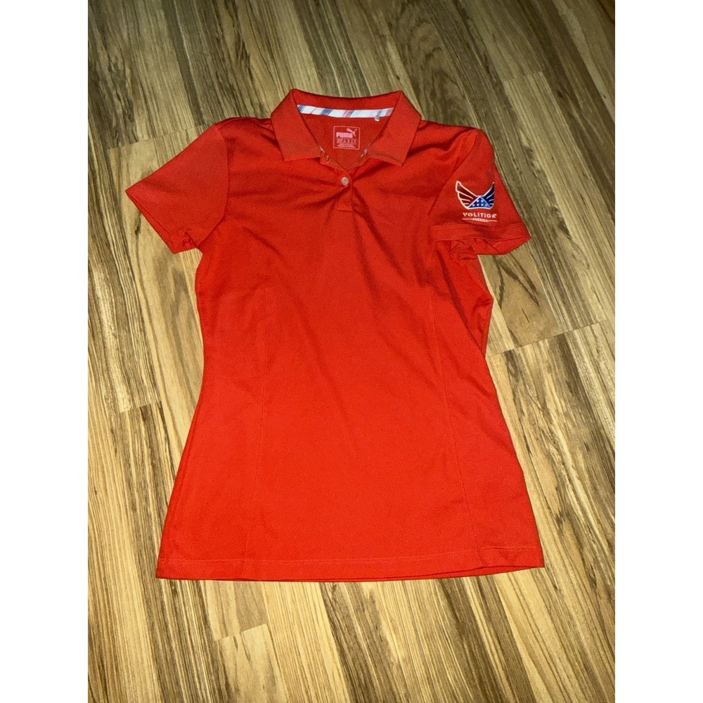 Puma Women's XS Volition Signature Polo High Risk Red‎ EUC